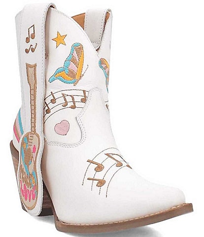 Dingo Melody Leather Embroidered Western Booties