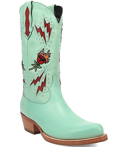 Dingo Men's Country Thunder Leather Studded Snip Toe Western Boots