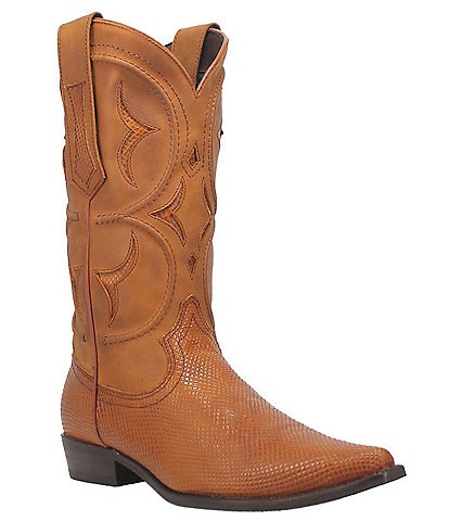 Dingo Men's Dodge City Lizard Embossed Leather Western Boots