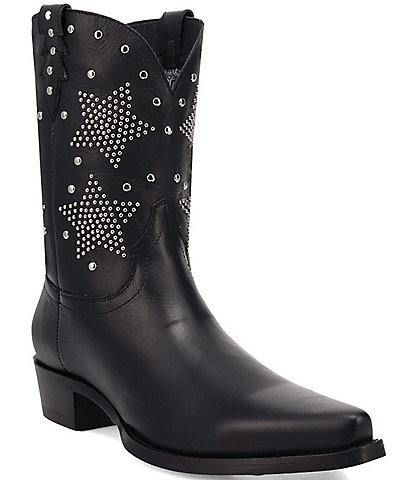 Dingo Men's Lone Star Leather Studded Western Snip Toe Boots