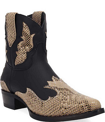 Dingo Men's Serpico Snake Embossed Leather Western Booties