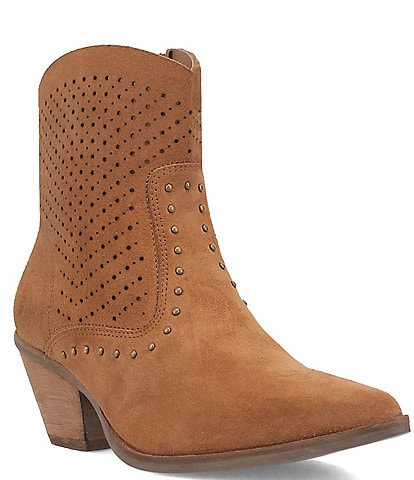 Dingo Miss Priss Suede Studded Western Booties