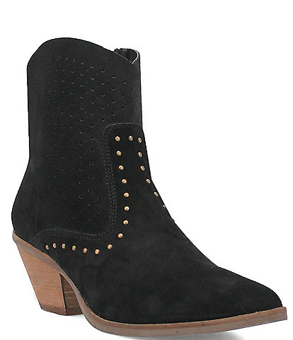 Dingo Miss Priss Suede Studded Western Booties