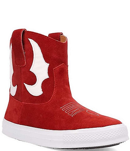 Dingo Ollie Suede Western Stitch and Appliqued Sneaker Booties