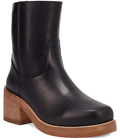Dingo Roxy Leather Chunky Sole Booties