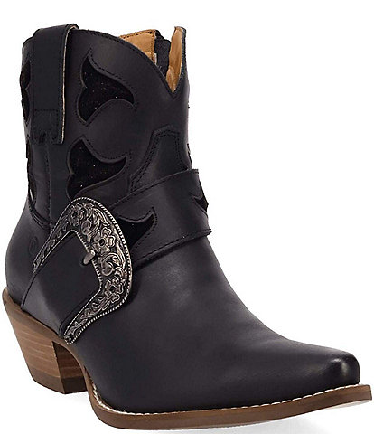 Dingo Saddle Up Leather Buckle Strap Western Booties