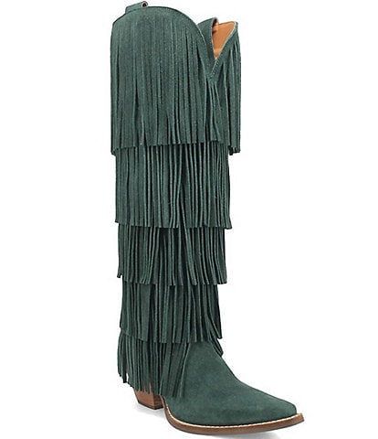 Dingo Wild Child Suede Fringe Western Boots