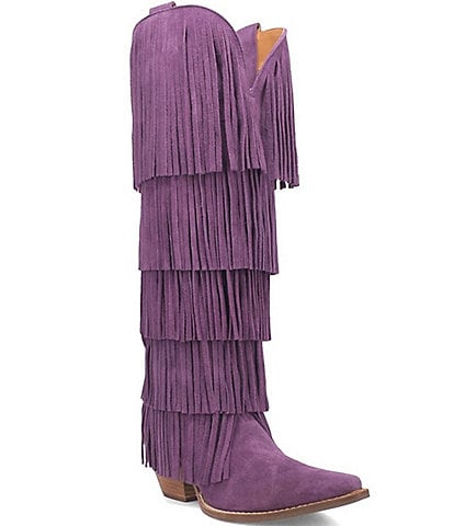 Dingo Wild Child Suede Fringe Western Boots