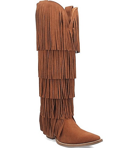 Dingo Wild Child Suede Fringe Western Boots