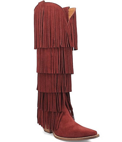 Dingo Wild Child Suede Fringe Western Boots