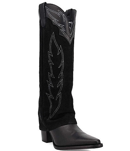 Dingo Wild Fire Suede Cuffed Tall Western Boots