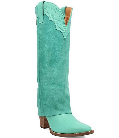 Dingo Wild Fire Suede Cuffed Tall Western Boots