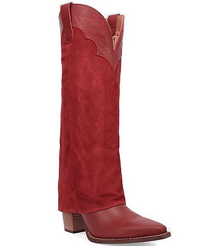 Dingo Wild Fire Suede Cuffed Tall Western Boots
