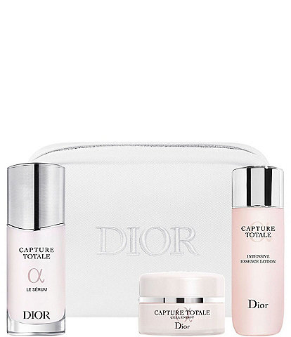 Dior Capture Totale 3-Step Youth-Revealing Skincare Routine and Pouch Set