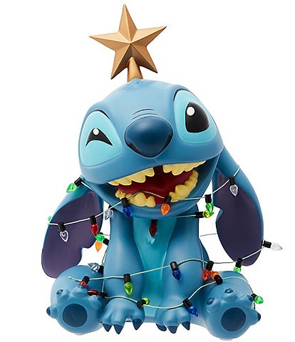 Disney Enesco Disney Showcase Stitch Wrapped in Christmas Lights Figurine