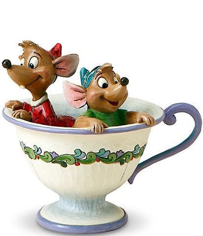 Disney Traditions by Jim Shore Jaq and Gus #double;Tea for Two#double; Figurine