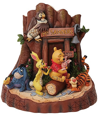 Disney Traditions Collection by Jim Shore Hundred-Acre Wood Winne the Pooh Carved by Heart Figurine