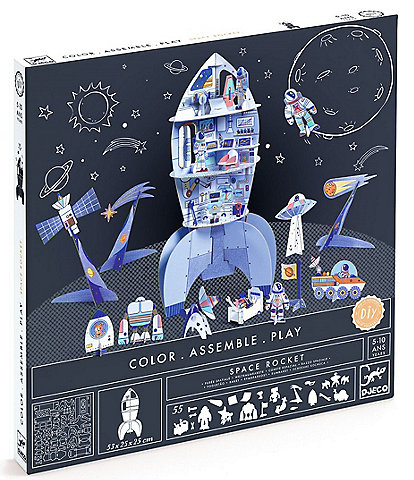 Djeco Space Rocket Color. Assemble. Play. DIY Craft Kit