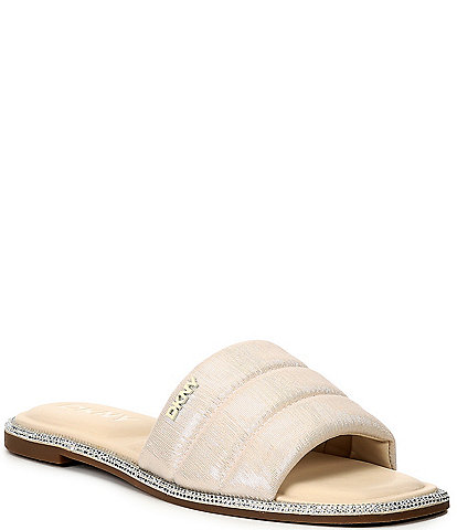 DKNY Bethea Puff Leather Slide Sandals
