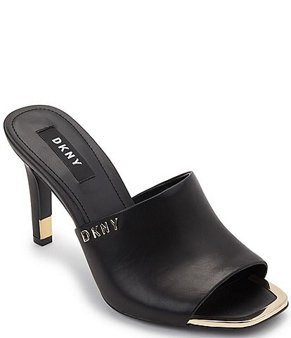 DKNY Bronx Leather Square Toe Dress Sandals