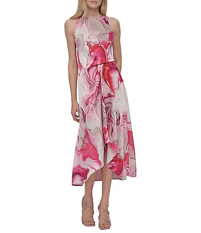 DKNY by Donna Karan Crew Neck Sleeveless Midi Dress