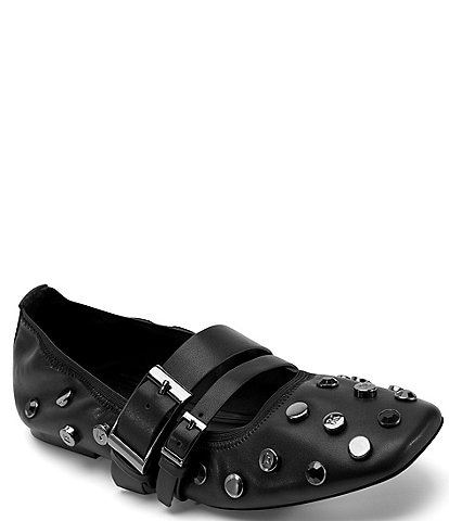 DKNY by Donna Karan Davey Studded Mary Jane Ballet Flats