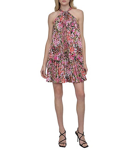 DKNY by Donna Karan Petite Size Halter Neck Shift Dress