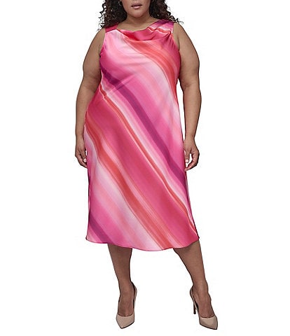 DKNY by Donna Karan Plus Size Printed Slip Dress