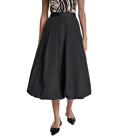DKNY by Donna Karan Taffeta Bubble Midi Skirt