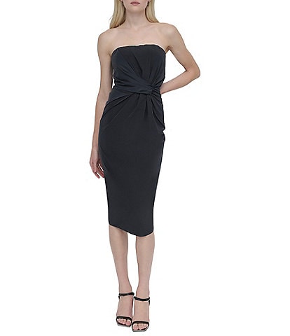 DKNY by Donna Karan Twisted Bodice Strapless Bodycon Dress