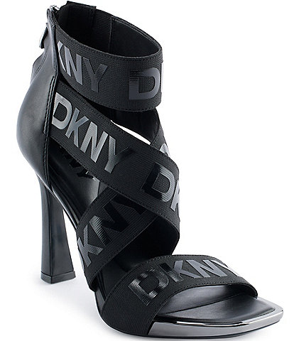 DKNY Coda Signature Logo Ankle Strap Sandals