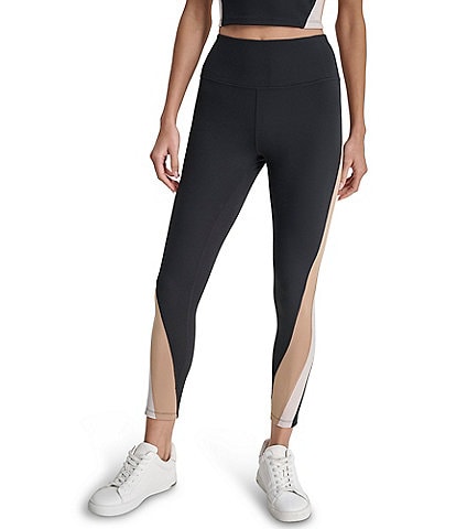 DKNY Color Block Stretch High Waist 7/8 Leggings