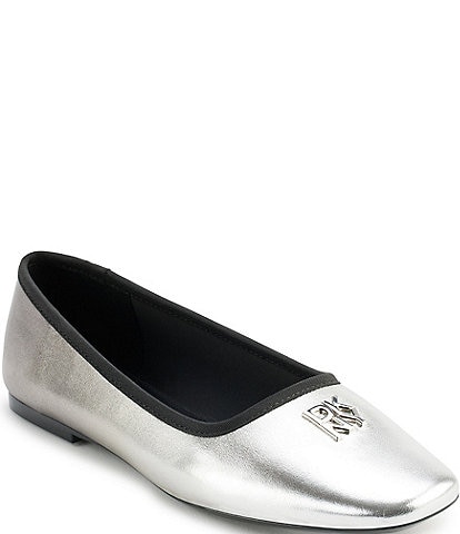 DKNY Daine Metallic Leather Flats