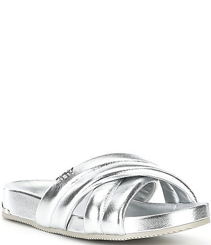 DKNY Indra Leather Crossband Sandals