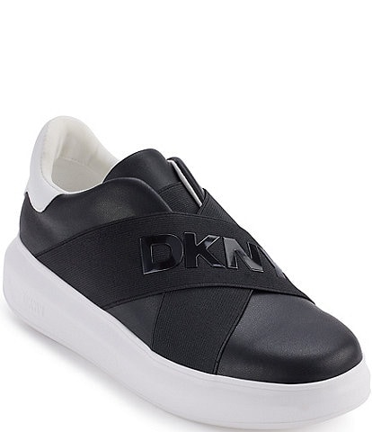 DKNY by Donna Karan Jaye Leather Platform Slip On Sneakers