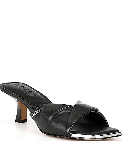 DKNY Jolain Twist Leather Sandals