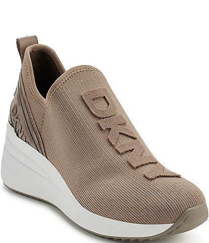 DKNY Keeva Fabric Wedge Slip On Sneakers