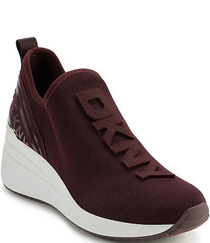 DKNY Keeva Fabric Wedge Slip On Sneakers