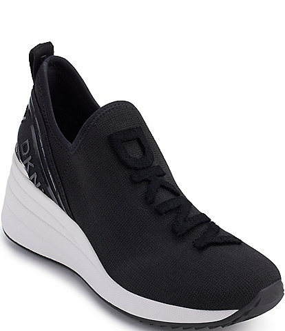 DKNY Keeva Fabric Wedge Slip On Sneakers