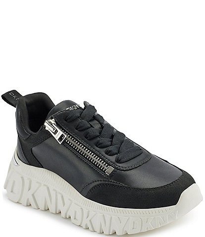 DKNY Lakelyn Logo Platform Leather Sneakers