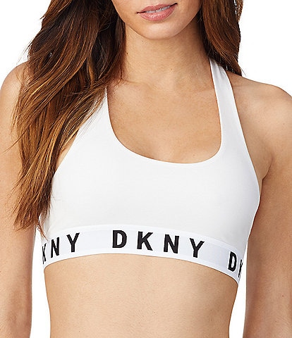 DKNY by Donna Karan Logo Band Boyfriend Racerback Seamless Bralette