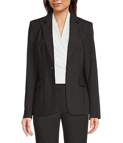 DKNY Long Sleeve 1-Button Blazer