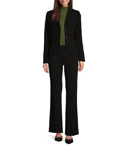 DKNY by Donna Karan Notch Collar Long Sleeve Two Button Blazer &  Coordinating Modern Fit Flat Front Straight Leg Pant