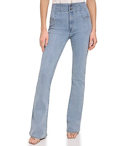 DKNY Seam Detailing Flare Jeans