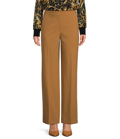 DKNY Seamed Waistband Wide Leg Pant