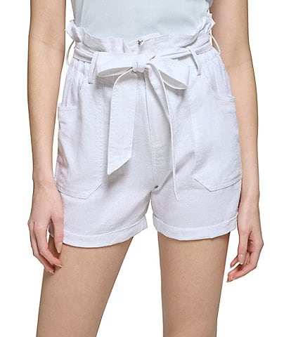 DKNY Self Belted Paperbag Waist Shorts