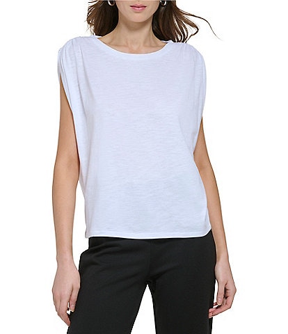 DKNY Sport Womens Plus Tee Fitness Pullover Top 