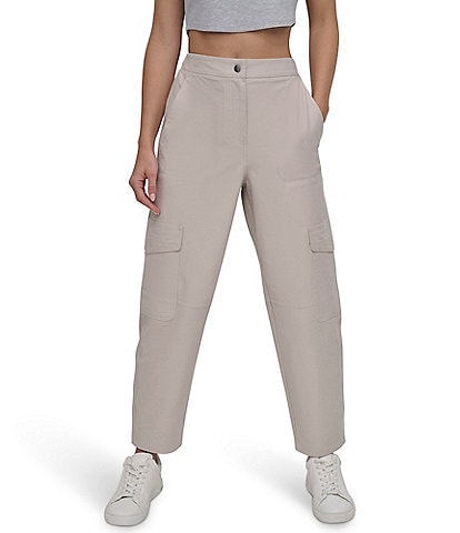 DKNY Sport by Donna Karen Knit Canvas Cargo Ankle Pant