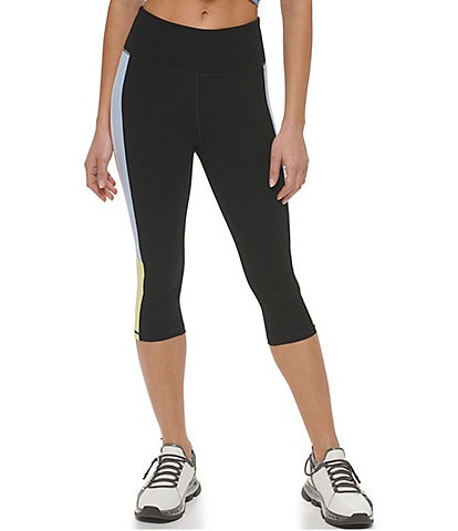 DKNY Sport Color Blocked Pedal Pusher High Waisted Leggings