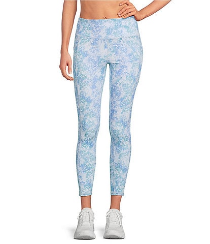DKNY Sport Elevate Interlock High Waist 7/8 Printed Fitness Leggings